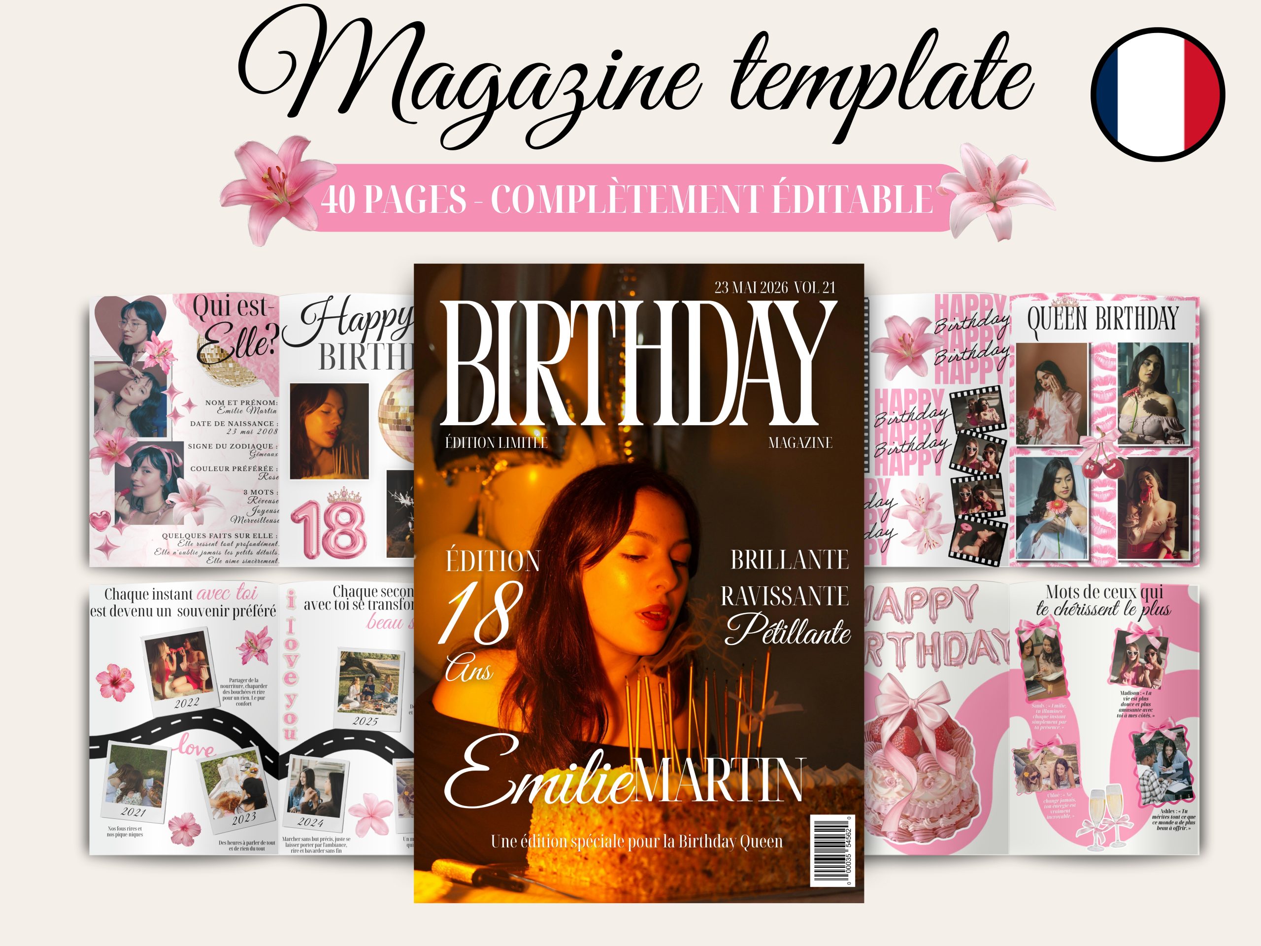 Cadeau Personnalisé Anniversaire Canva | Cadeau Original & Inoubliable | Rèf 31140 1 cadeau personnalisé