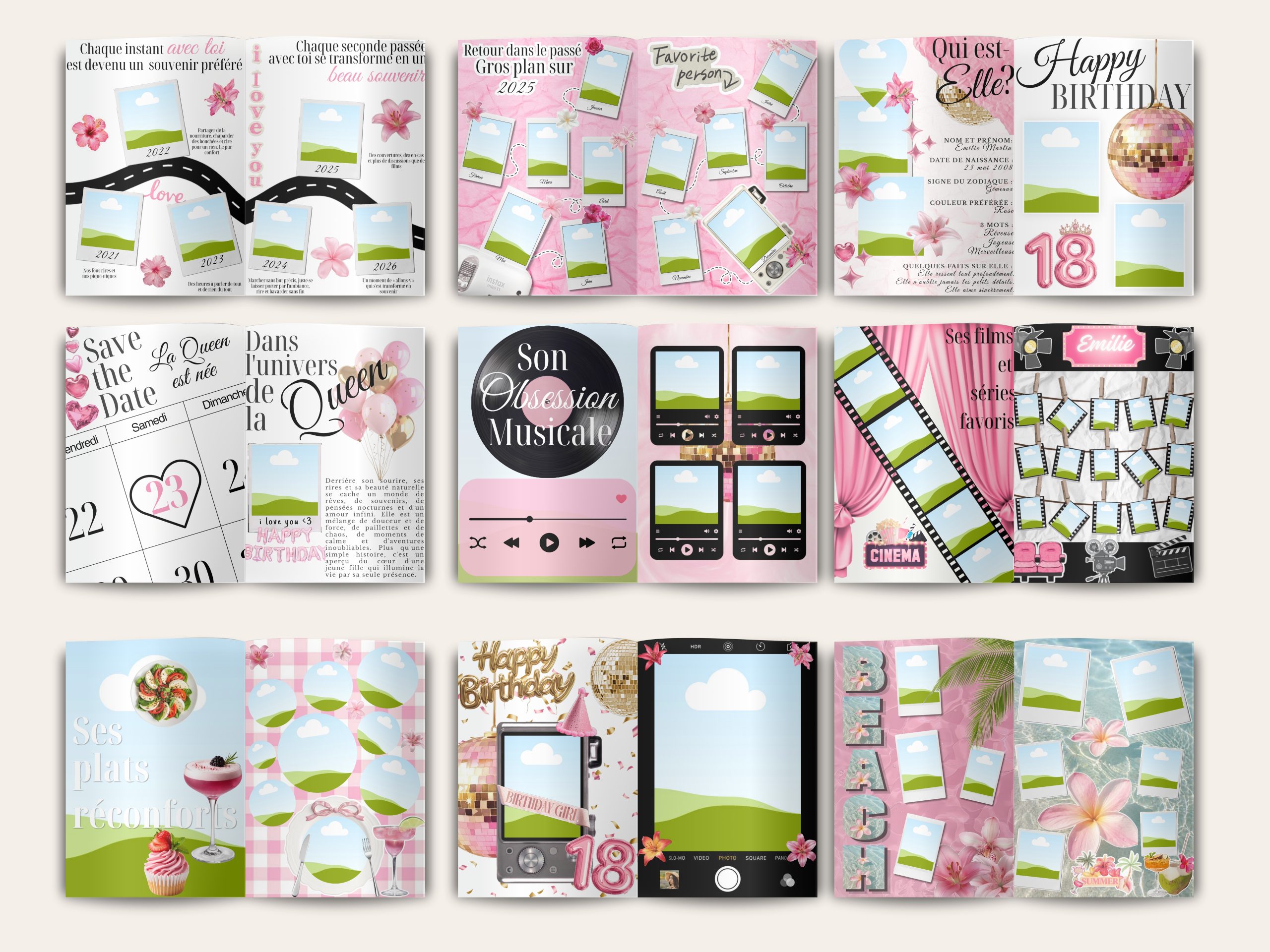 Cadeau Personnalisé Anniversaire Canva | Cadeau Original & Inoubliable | Rèf 31140 6 cadeau personnalisé femme