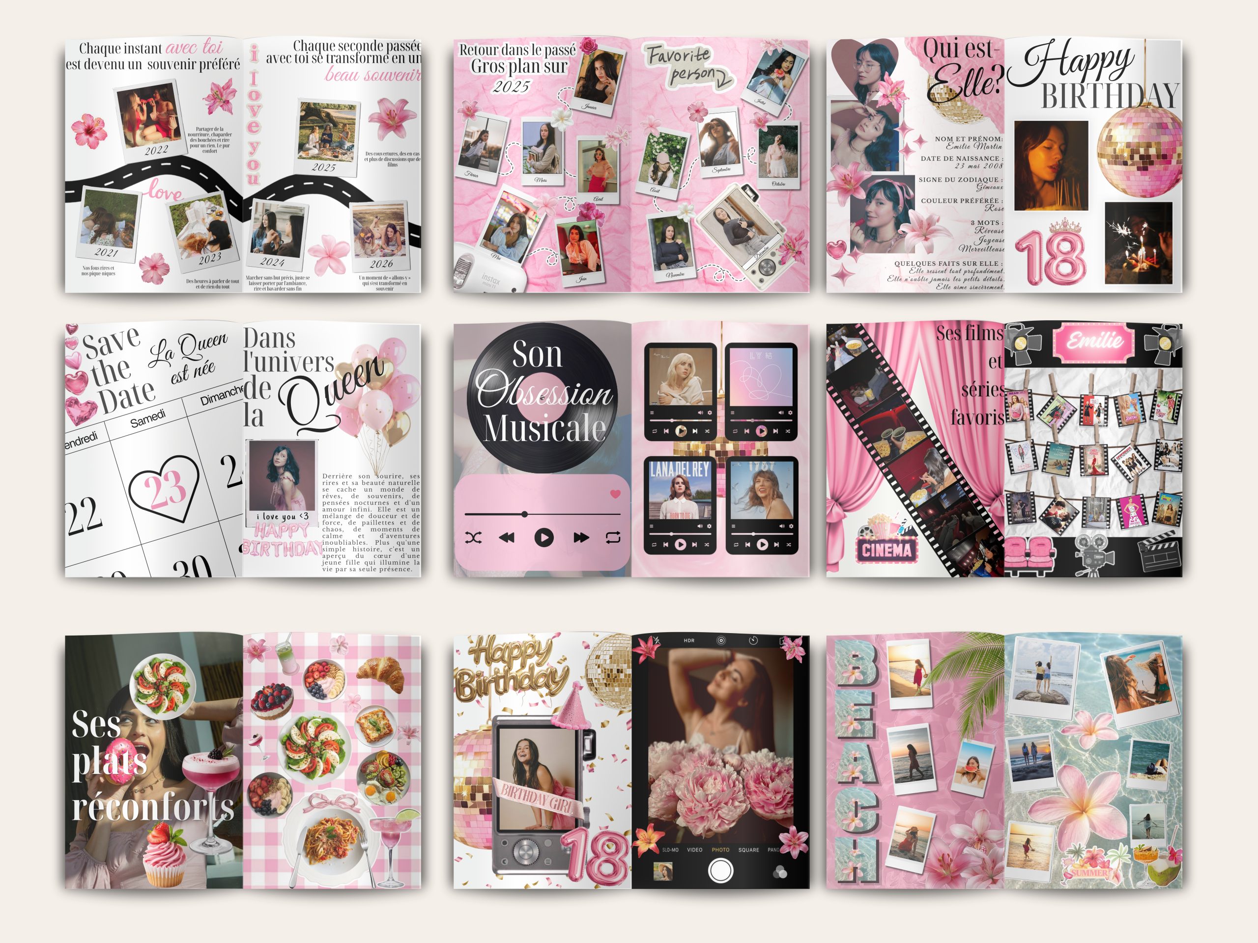 Magazine d’anniversaire incroyable : le cadeau personnalisé girly, rose et fleuri qui fera sensation🌸 2 cadeau personnalisé meilleure amie